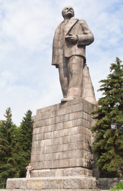 lenin Waterfront dubna şehrin anıt. Rusya