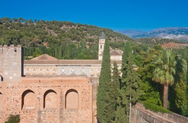 alhambra Alcazaba kalede. Granada, İspanya