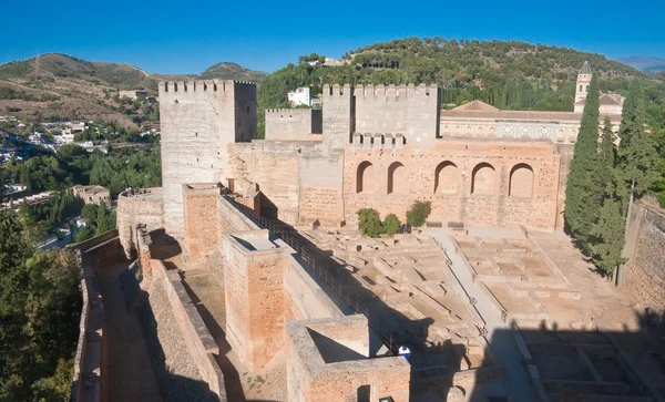 Alcazaba-slottet i alhambra. Granada, Spanien — Stockfoto