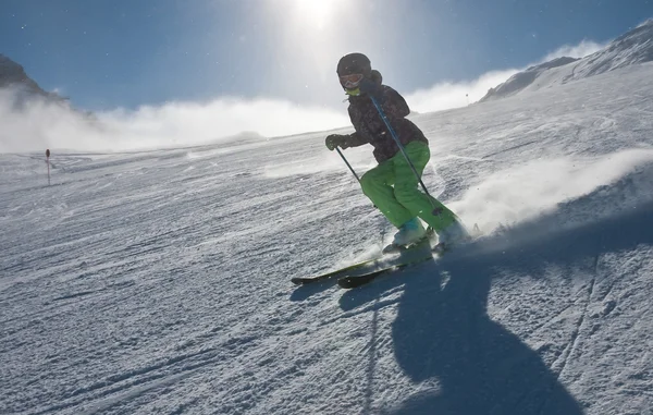 Kaprun kitzsteinhorn buzul Kayak Merkezi. Avusturya — Stok fotoğraf