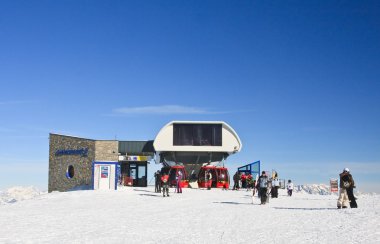Kaprun kitzsteinhorn buzul Kayak Merkezi. Avusturya