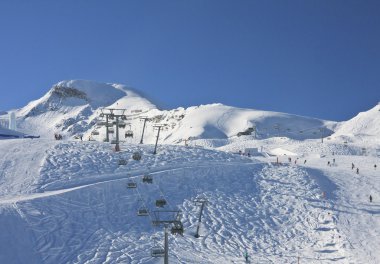 Kaprun kitzsteinhorn buzul Kayak Merkezi. Avusturya