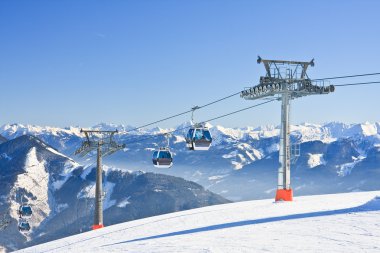 Kaprun kitzsteinhorn buzul Kayak Merkezi. Avusturya