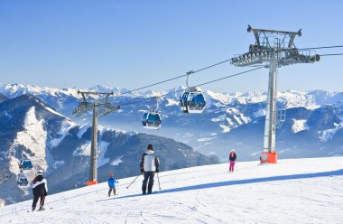 Kaprun kitzsteinhorn buzul Kayak Merkezi. Avusturya