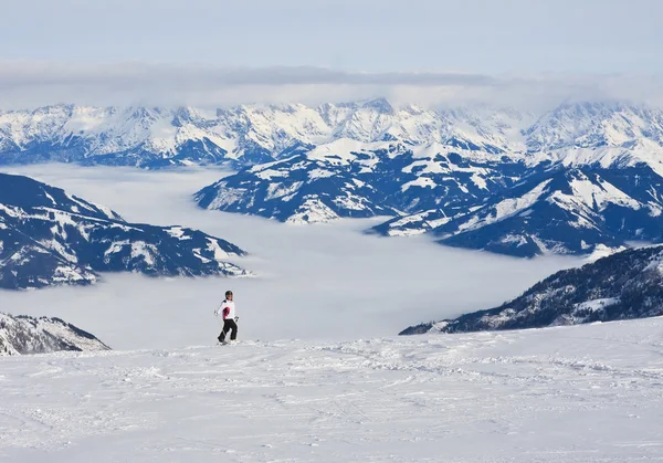 卡普伦，kitzsteinhorn 冰川的滑雪胜地。奥地利 — 图库照片