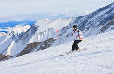 Kaprun kitzsteinhorn buzul Kayak Merkezi. Avusturya