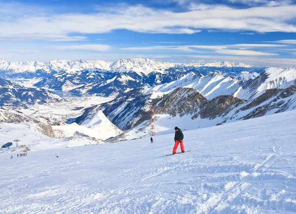 A Kaprun, Kitzsteinhorn-gleccser sípálya. Ausztria — Stock Fotó