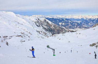 Kaprun kitzsteinhorn buzul Kayak Merkezi. Avusturya
