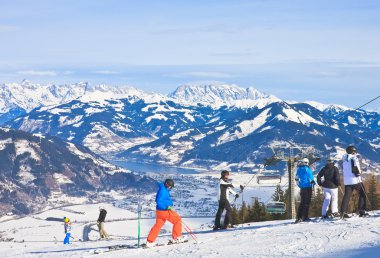 Kaprun kitzsteinhorn buzul Kayak Merkezi. Avusturya