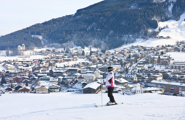 Kaprun, Kitzsteinhorn ग्लेशियर का स्की रिसॉर्ट। ऑस्ट्रिया — स्टॉक फ़ोटो, इमेज