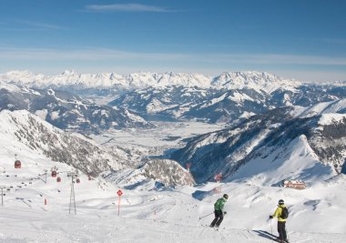 Kaprun kitzsteinhorn buzul Kayak Merkezi. Avusturya