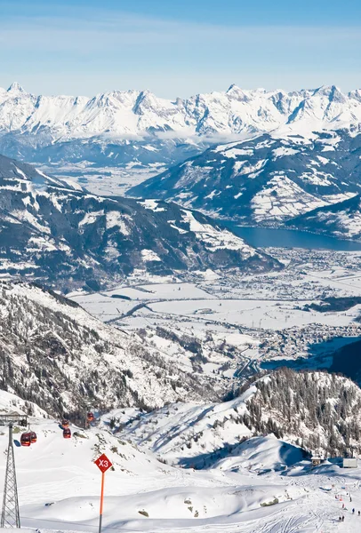 Skigebiet Kaprun, Kitzsteinhorn-Gletscher. Österreich — Stockfoto