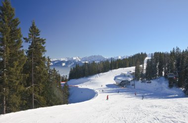 Kaprun kitzsteinhorn buzul Kayak Merkezi. Avusturya
