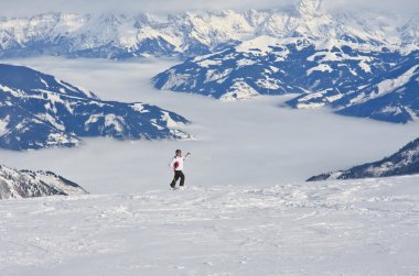 Kaprun kitzsteinhorn buzul Kayak Merkezi. Avusturya