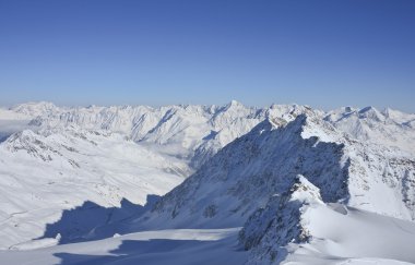Kaprun kitzsteinhorn buzul Kayak Merkezi. Avusturya