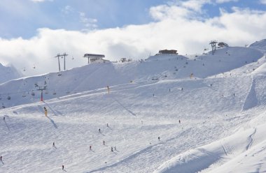 Kaprun kitzsteinhorn buzul Kayak Merkezi. Avusturya