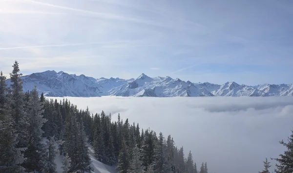 Lyžařské středisko kaprun, ledovec kitzsteinhorn. Rakousko — Stock fotografie