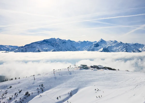 Skidorten kaprun, kitzsteinhorn glaciär. Österrike — Stockfoto