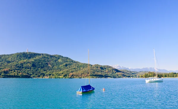 Jezero worthersee. Rakousko — Stock fotografie