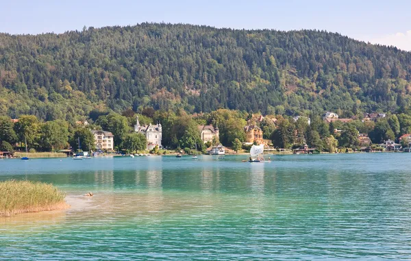 Lake worth (worthersee). Rakousko — Stock fotografie