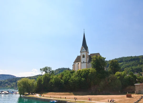 Resort maria värt. kyrkan st. primus och Thai. Österrike — Stockfoto