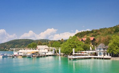 İskele ve lake worth kıyı Restoran. Carinthia. Res