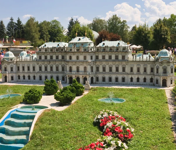 Belvedere, Viena. Áustria. Klagenfurt. Parque em miniatura "Minimundu — Fotografia de Stock