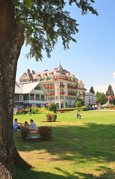 Resort velden am worthersee. Österreich — Stockfoto