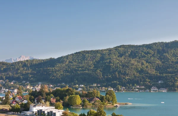Jezero worthersee. Rakousko — Stock fotografie