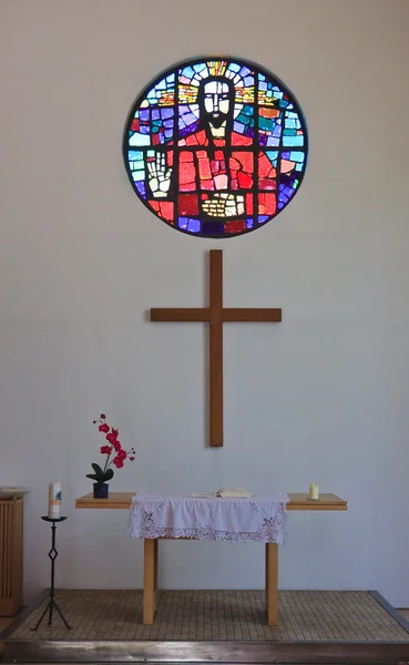 L'intérieur de l'église protestante — Photo