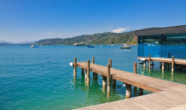 Jezero worthersee. Rakousko — Stock fotografie