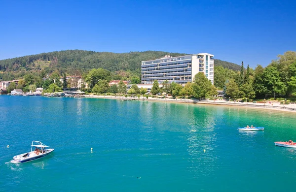 Resort Portschach.Lake Worthersee. Austria — Stock Photo, Image