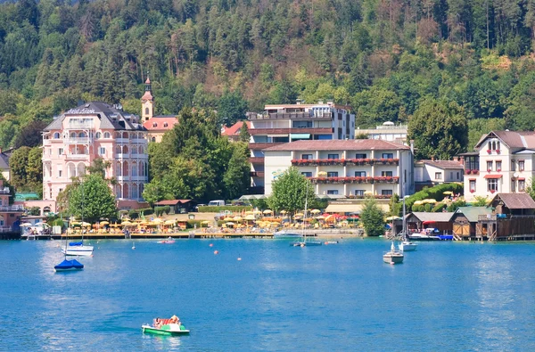 度假村 portschach.lake worthersee。奥地利 — ストック写真