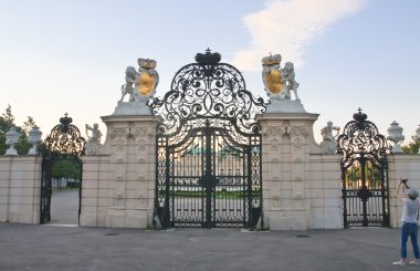 upper belvedere için ağ geçidi. Viyana. Avusturya