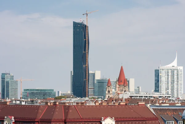 Udsigt over Wien fra pariserhjulet i Prater. Østrig - Stock-foto