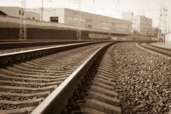 Gekrümmte Eisenbahn — Stockfoto