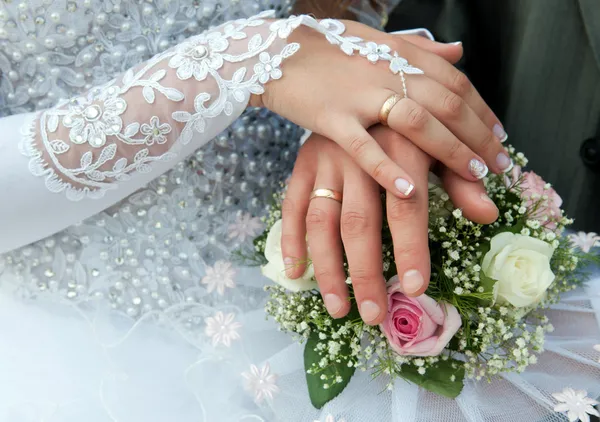 Mani di nozze — Foto Stock