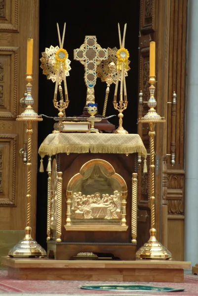 Intérieur de l'église orthodoxe russe — Photo