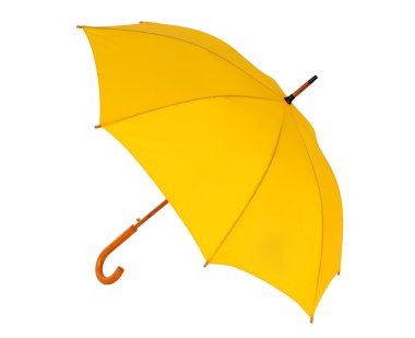 beyaz zemin üzerine sarı şemsiye