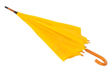 yellow umbrella on a white background clipart