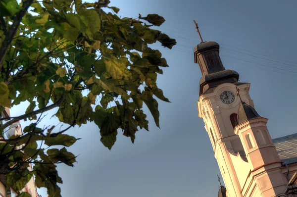 Stare zegary miasta Użhorod, Ukraina — Zdjęcie stockowe