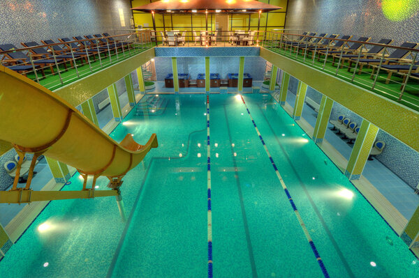 Swimming pool in aqua center