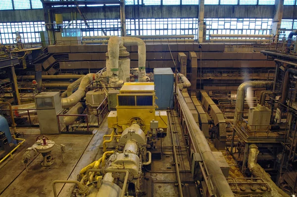 Turbina de vapor en la central eléctrica —  Fotos de Stock