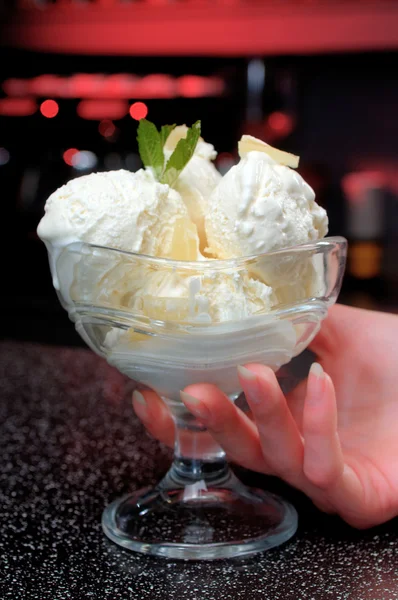 A glass of ice-cream — Stock Photo, Image