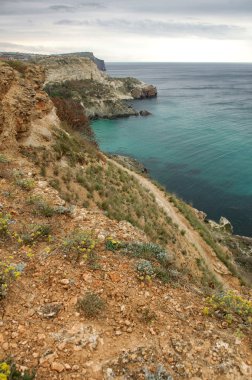 Kayalıklı deniz manzarası