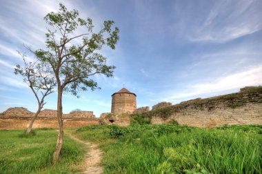 Old fortress in town Bilhorod-Dnistrovski clipart