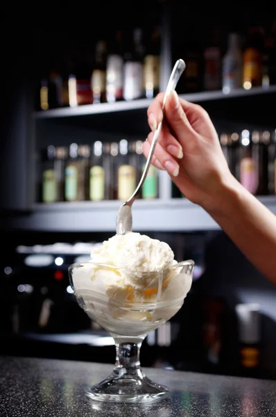 Um copo de gelado — Fotografia de Stock