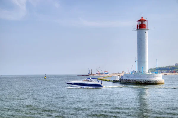 Faro de Vorontsov en el Golfo de Odessa, Ucrania — Foto de Stock