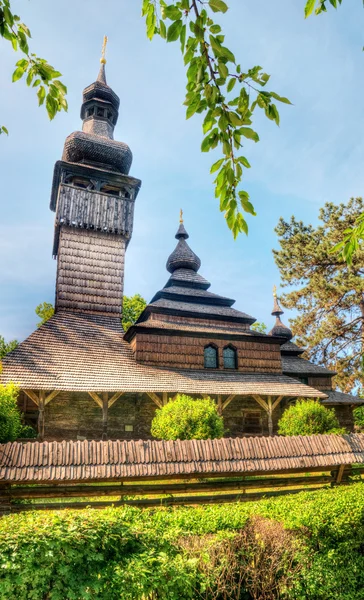 Igreja de madeira velha, Uzhgorod, Ucrânia — Fotografia de Stock