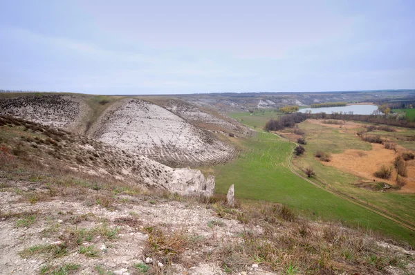 岩石質露頭は白亜紀後期に位置する。 — ストック写真
